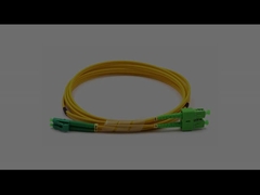 LC/APC para SC/APC Duplex de Modo Único LSZH Fibra Óptica 3,0mm Jaqueta Amarela