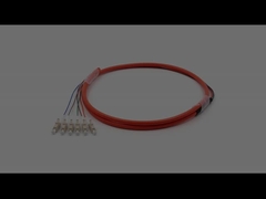 LC/UPC 6 Núcleos Bundle Fan-out Fibra Óptica Pigtail Multimode 62.5/125um Orange Jacket