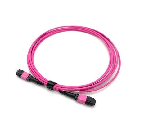 MTP Male to MTP Female Trunk Cable Assembly – 12 Fibers, Polarity A, OM4, 50/125, 4 m