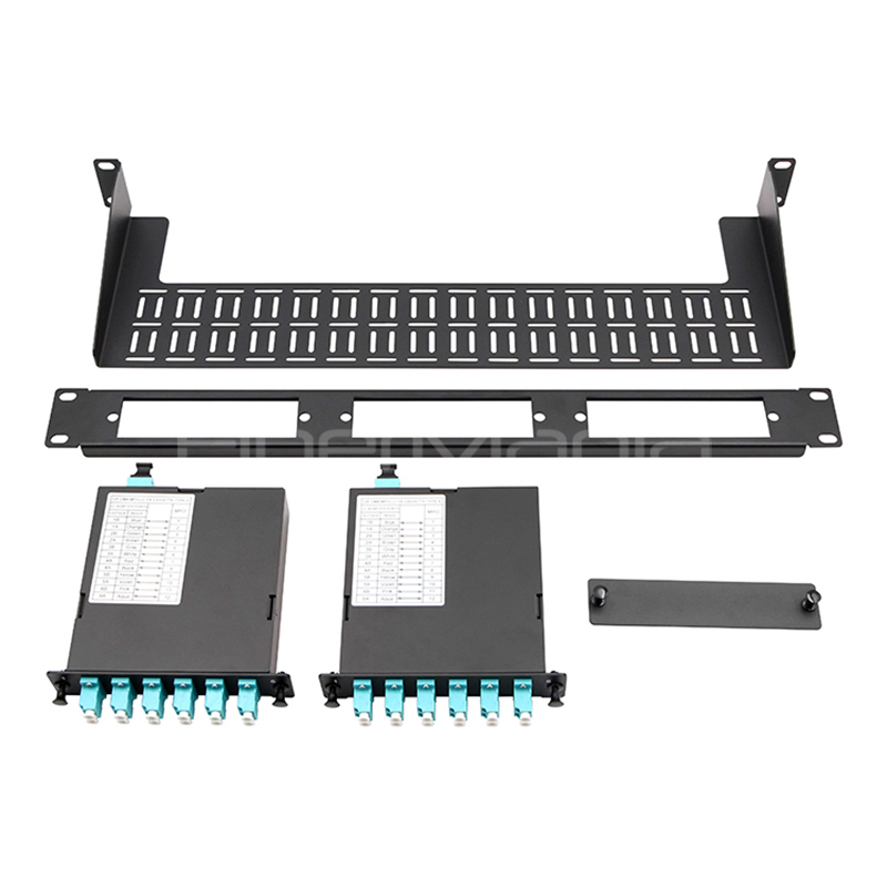 19inch 1U 36 Fibers MPO MTP Fiber Optical Patch Panel with Cassette and MTP-12 Rear Adapter